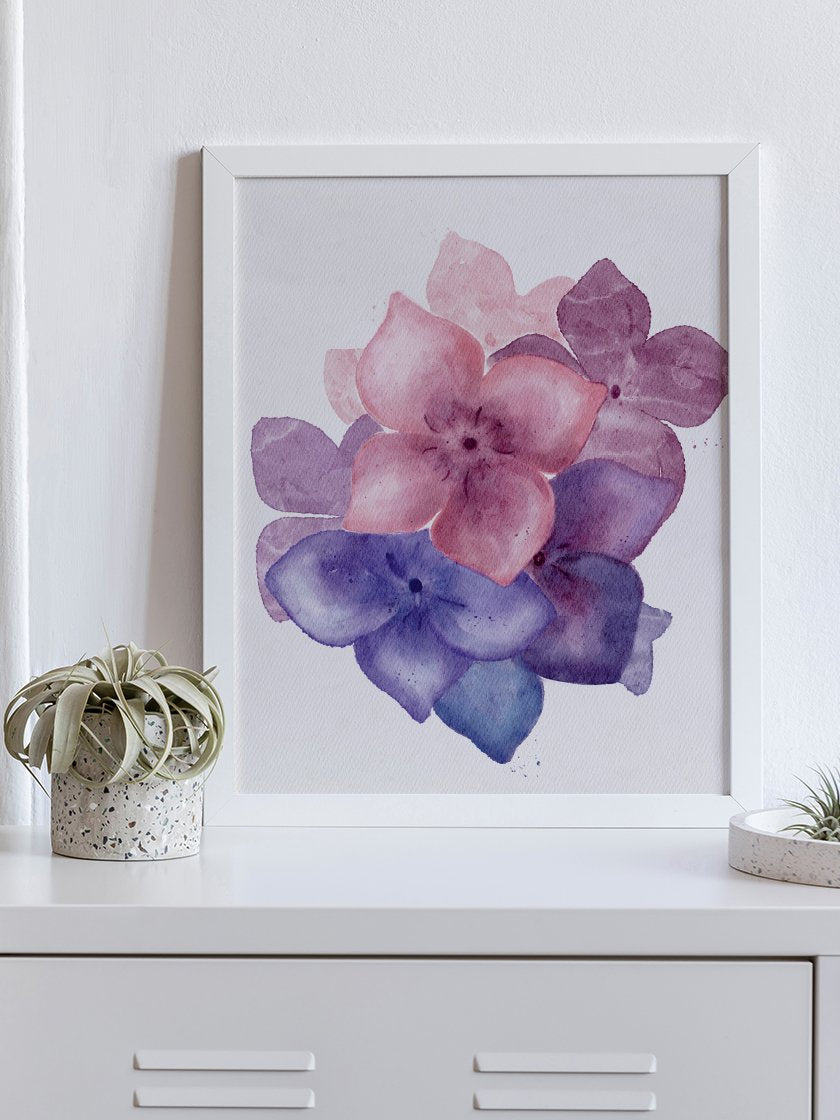 Lila Hydrangea - Poster