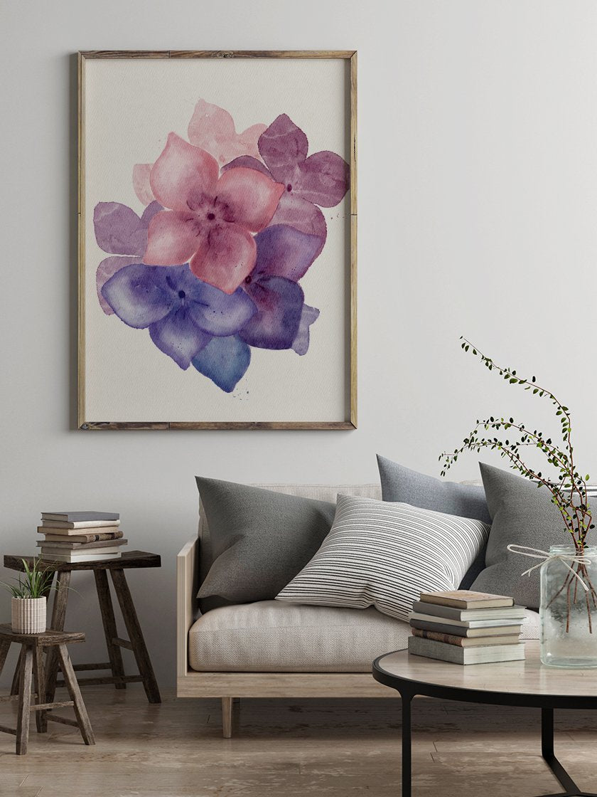 Lila Hydrangea - Poster