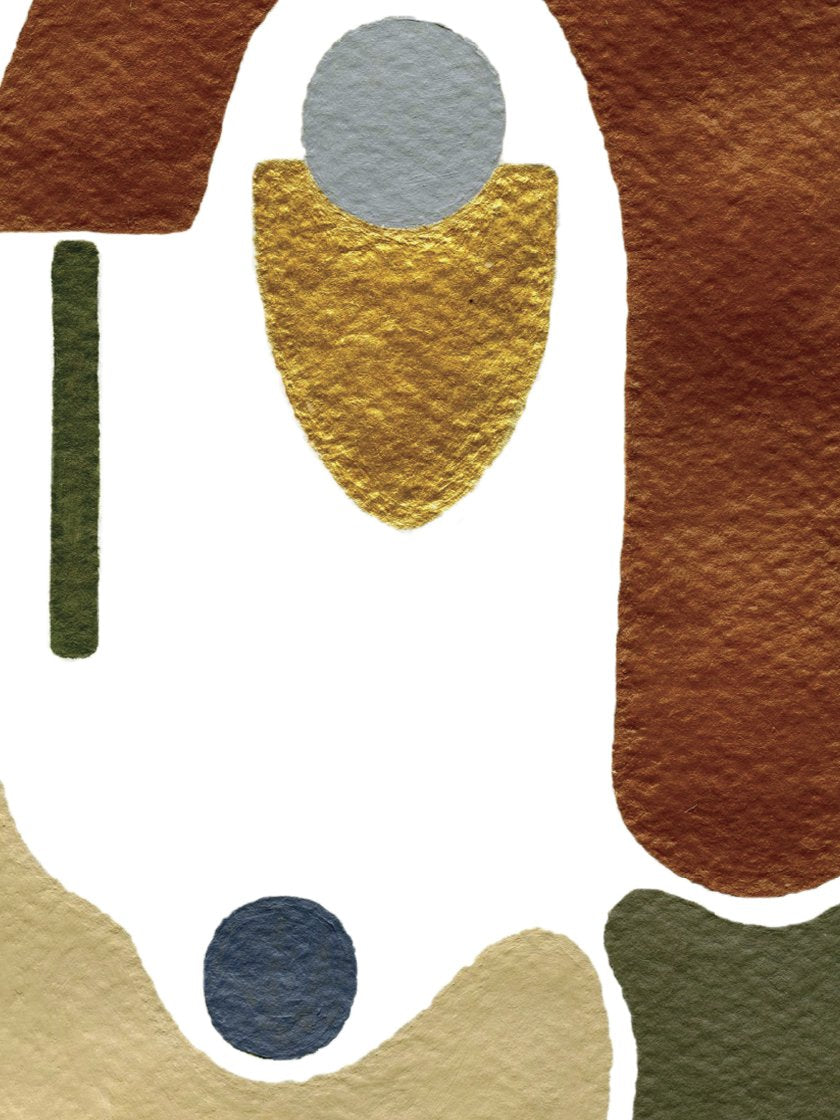 Connection - Hand-Painted Earthy Tone Abstract Poster