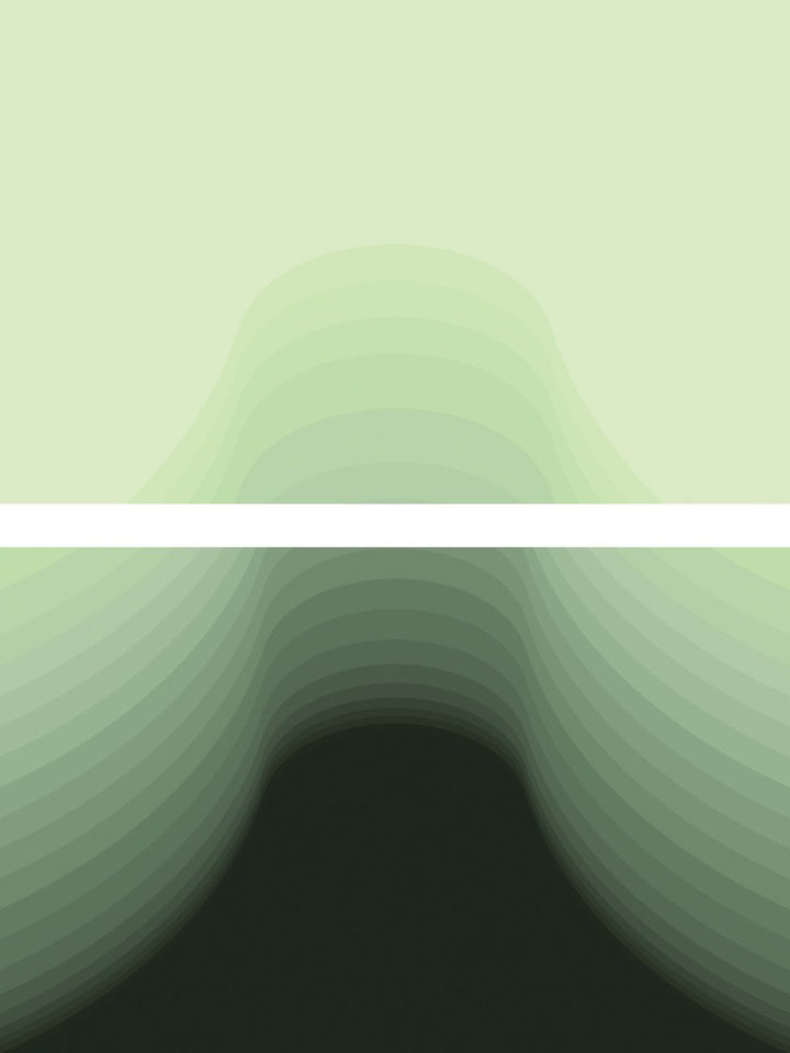 Smooth Silhouette - Green Lines Poster