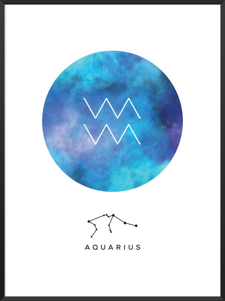 Aquarius - Aquarius Zodiac Sign Poster