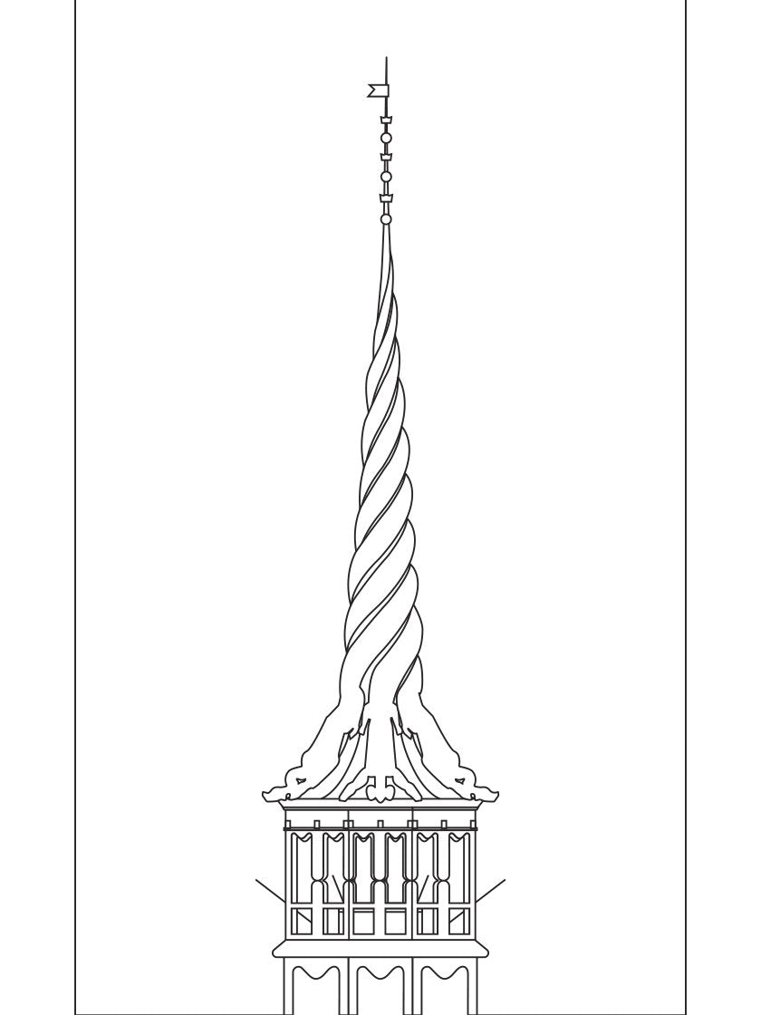Børsen Outline - Poster