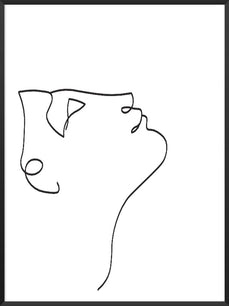 look-up-line-art-face-poster-product-picture
