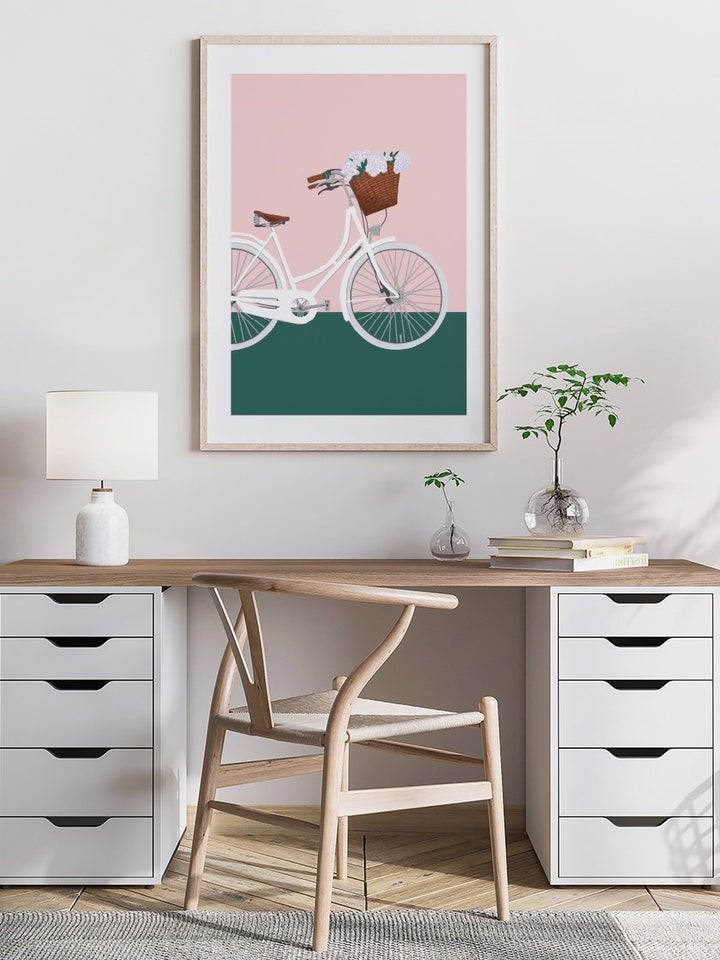 Biking Into Spring - Poster