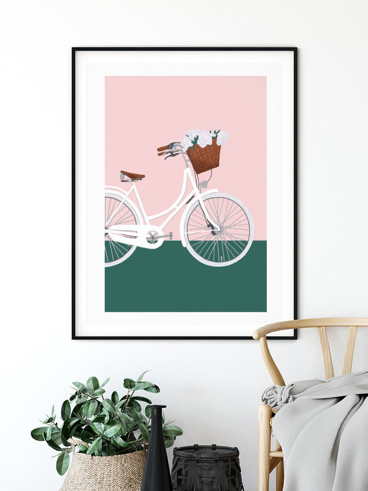 Biking Into Spring - Poster