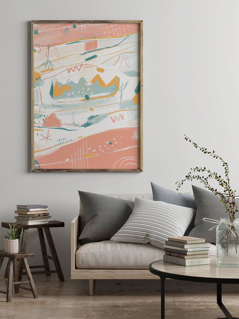 Carneval - Pastel Multicoloured Poster