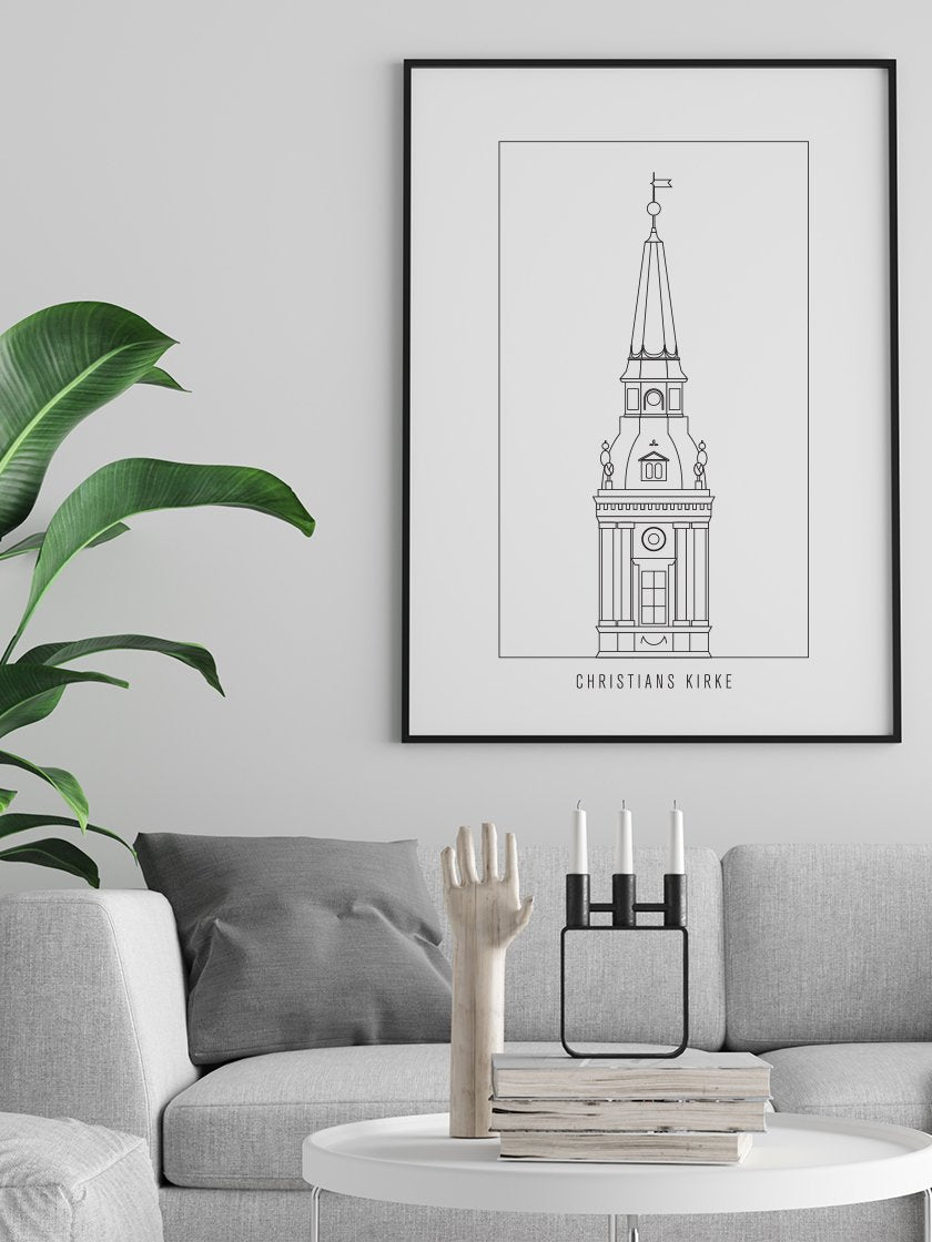 Christians Kirke Outline - Poster