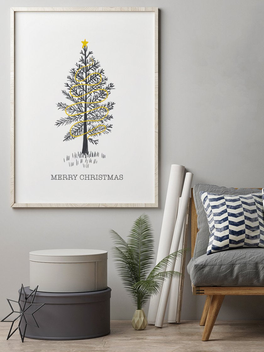 Minimalist Christmas Tree - Poster