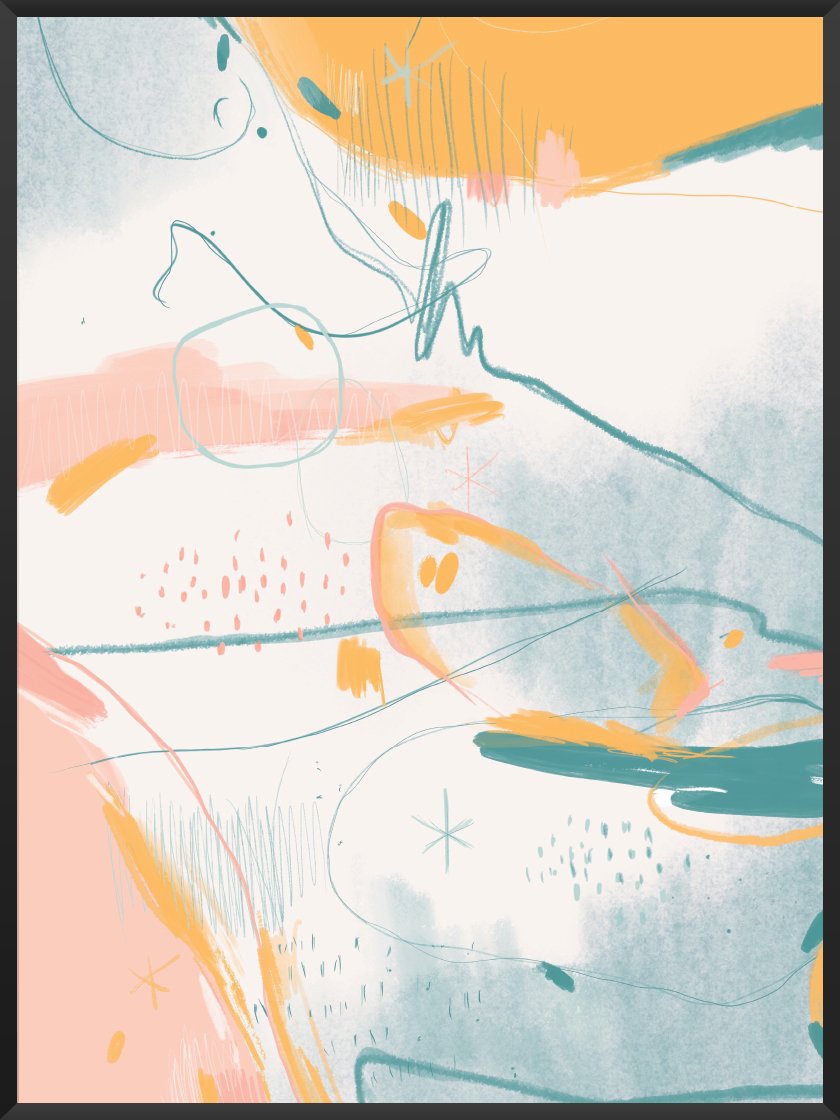 Cosy Beach - Summer Shapes Poster