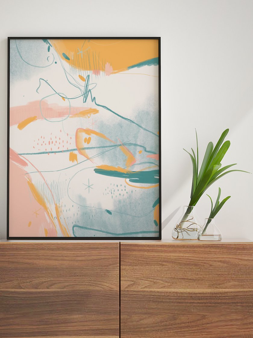 Cosy Beach - Summer Shapes Poster