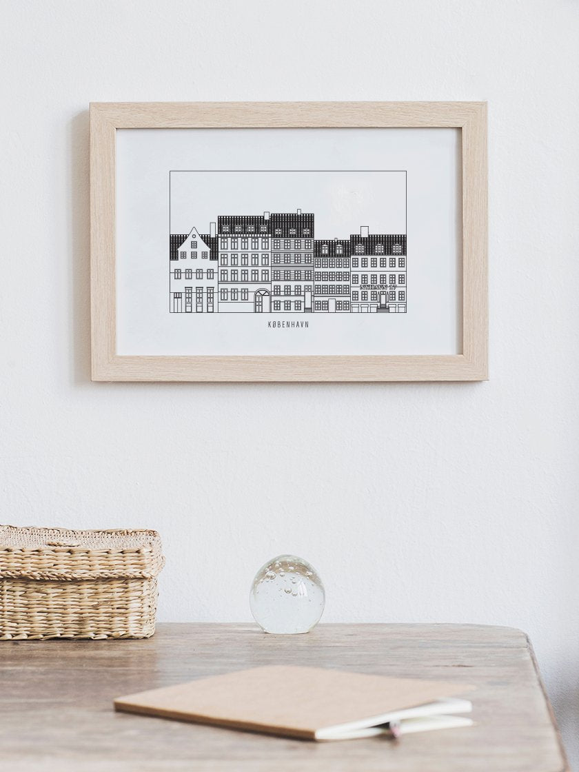 Nyhavn Outline - Poster