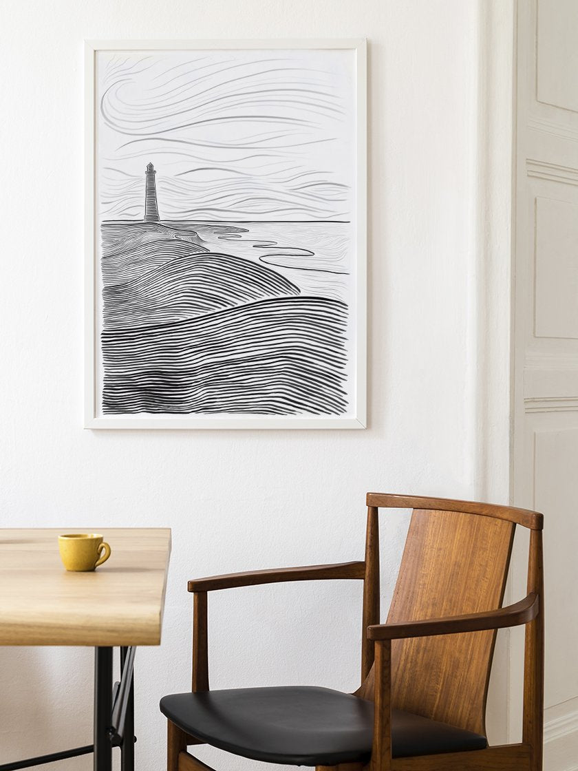 danish-seaside-poster-in-interior-dining-room