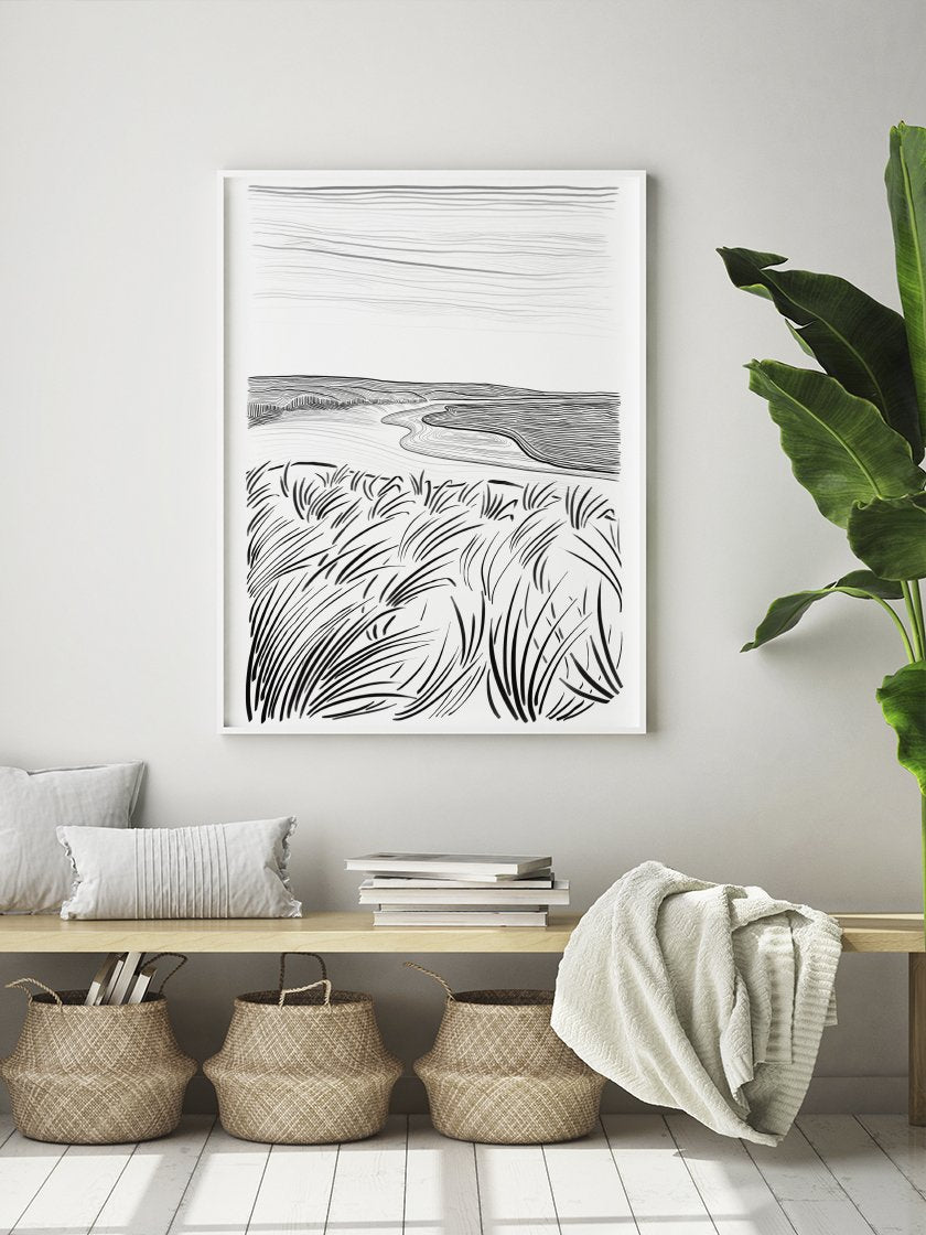 danish-beach-poster-product-picture-in-interior-hallway
