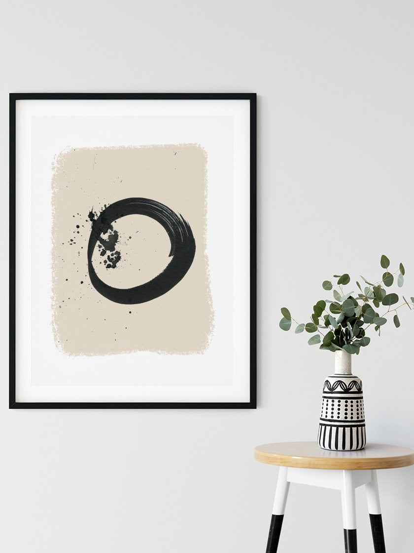 ENSO - Handpainted Circle Poster