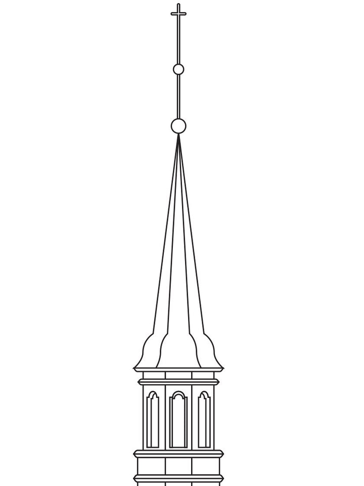 Holmens Kirke Outline - Poster