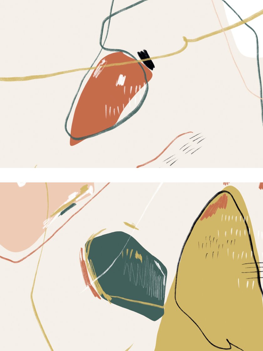 Hygge Sunshine - Abstract Shapes and Lines Poster