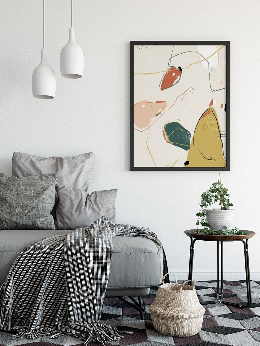 Hygge Sunshine - Abstract Shapes and Lines Poster
