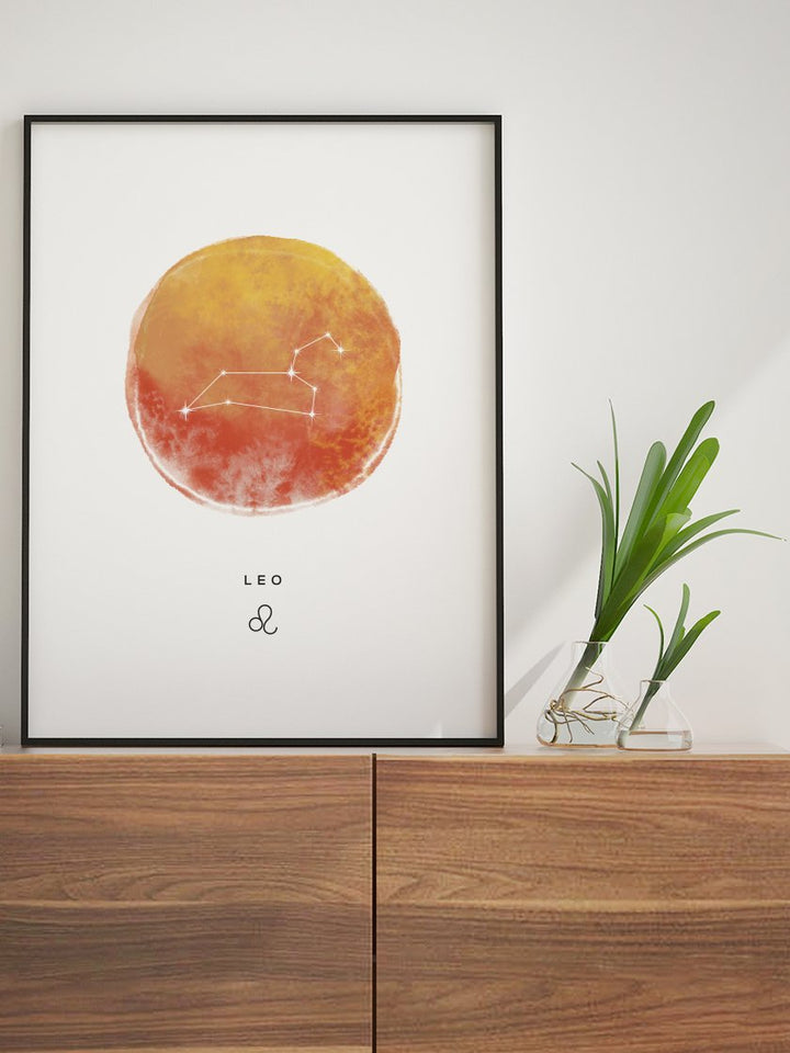 Leo Watercolour - Löwe Sternzeichen Poster