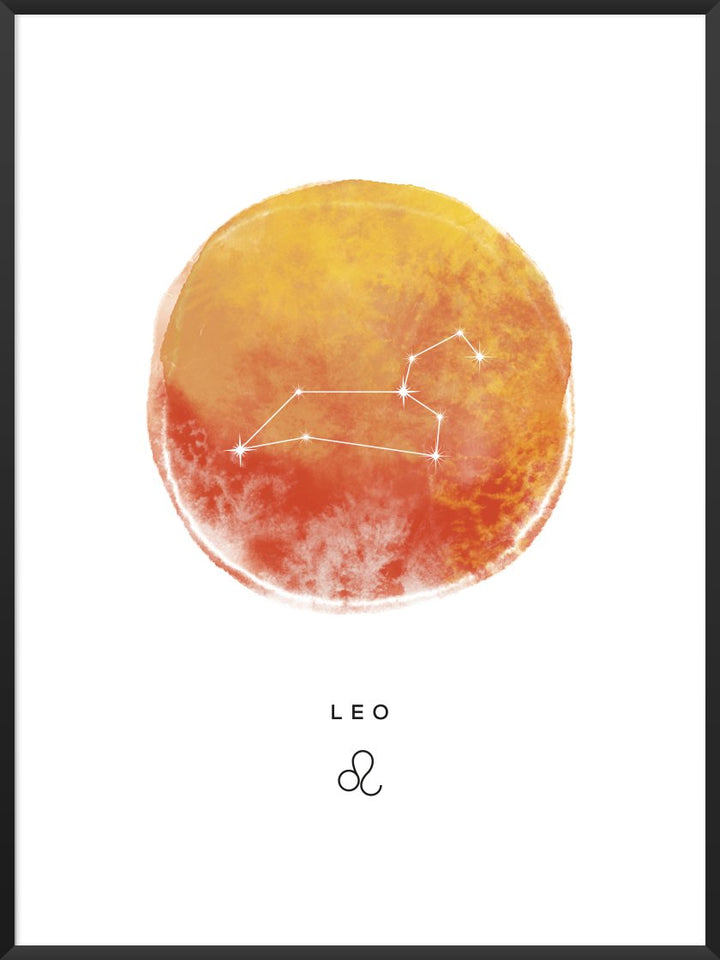 Leo Watercolour - Löwe Sternzeichen Poster