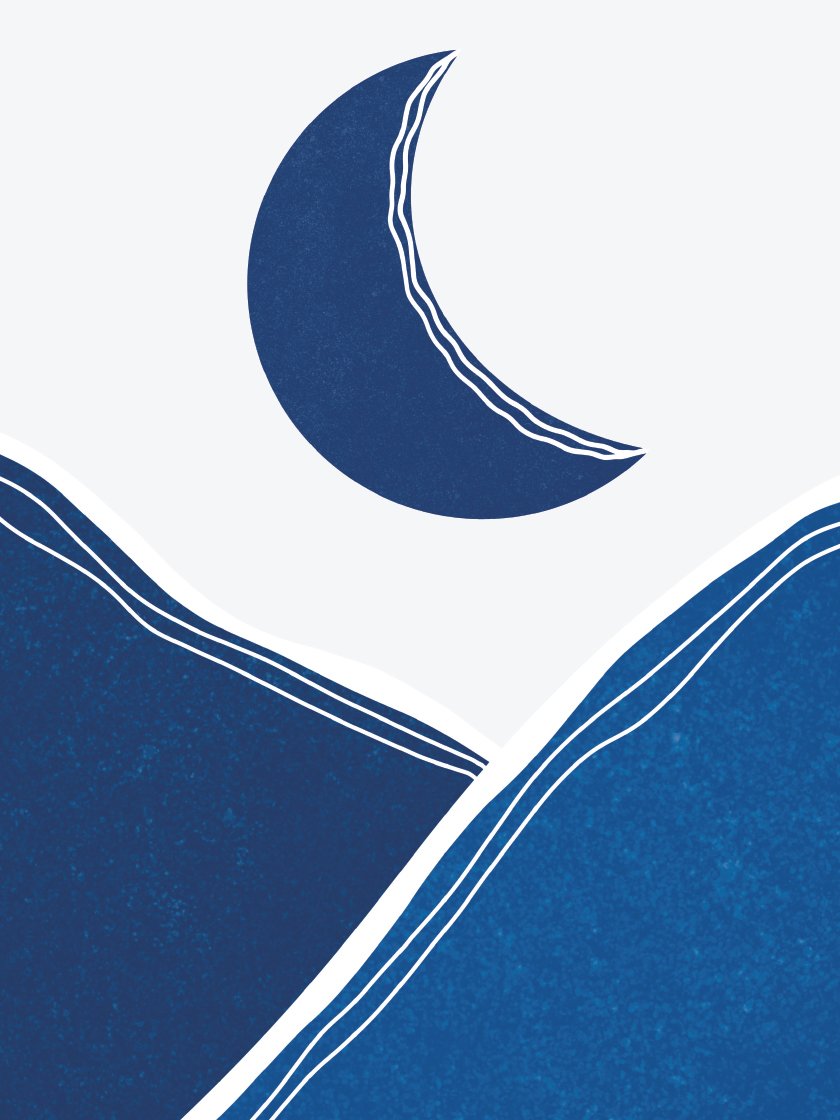 Midnight Glimmer - Blue Mountains Poster