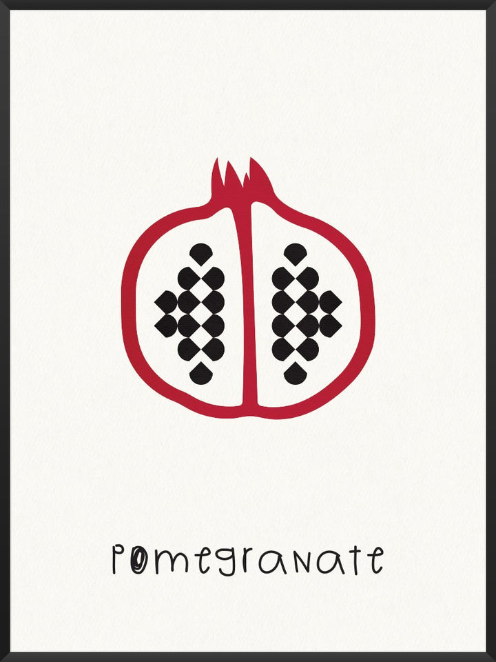 Pomegranate - Granatapfel Kinderzimmer Poster