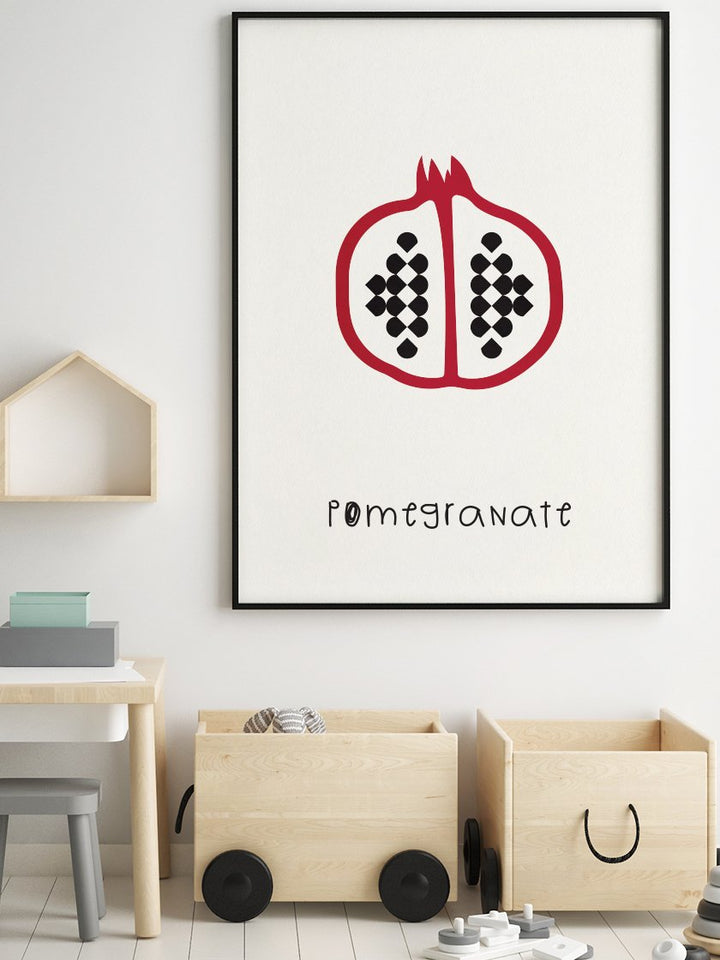Pomegranate - Granatapfel Kinderzimmer Poster
