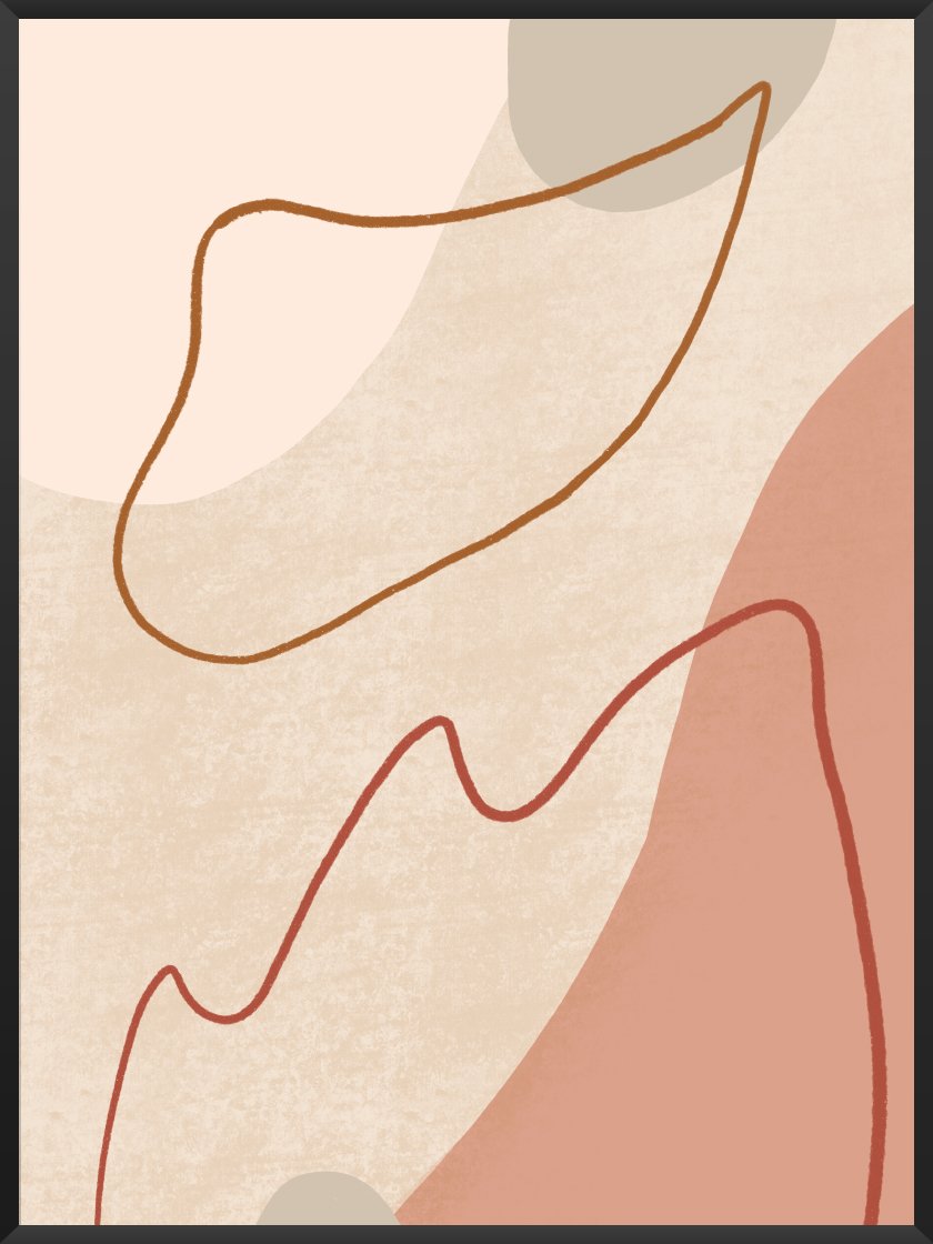 Minimalist Autumn - Beige Forms Poster