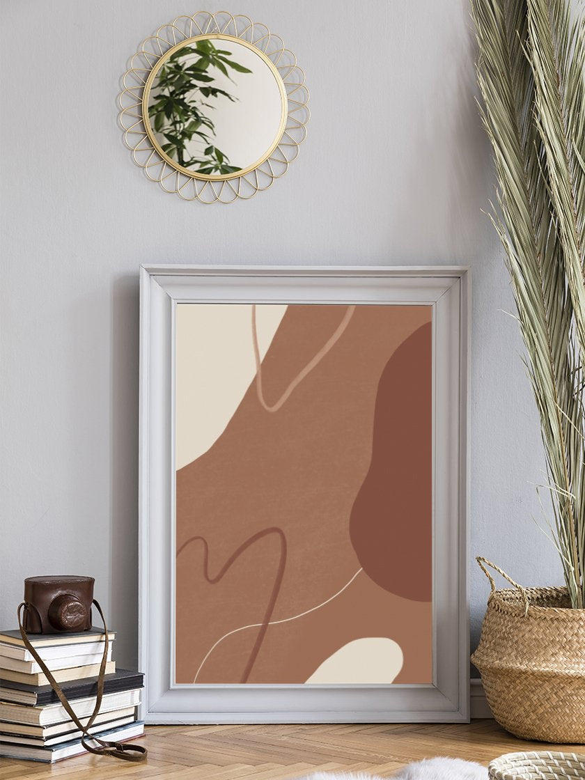 project-nord-autumn-clouds-abstract-terracotta-poster-in-interior-living-room