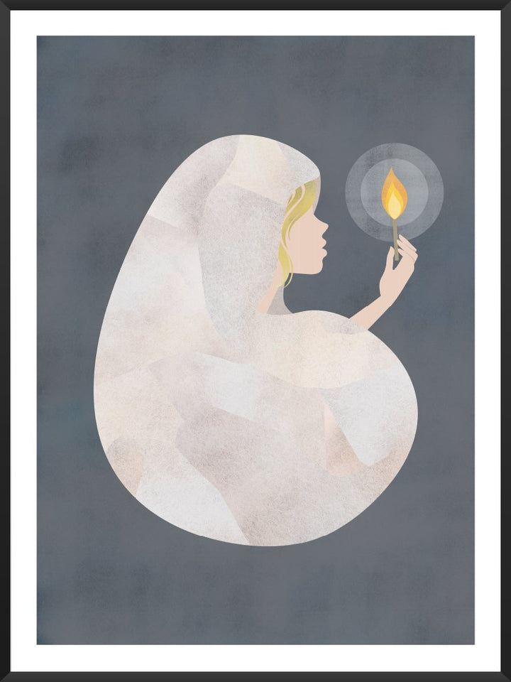 Das kleine Mädchen mit den Schwefelhölzern von Andersen - Andersen Mädchen mit den Schwefelhölzern Poster