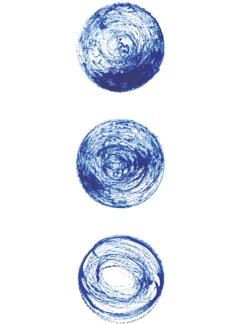 Les Lunes Bleues - Blue Circles Poster