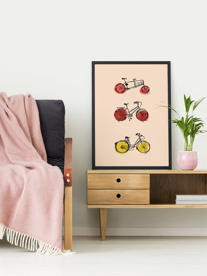Canary Bike - Colourful Bike Poster