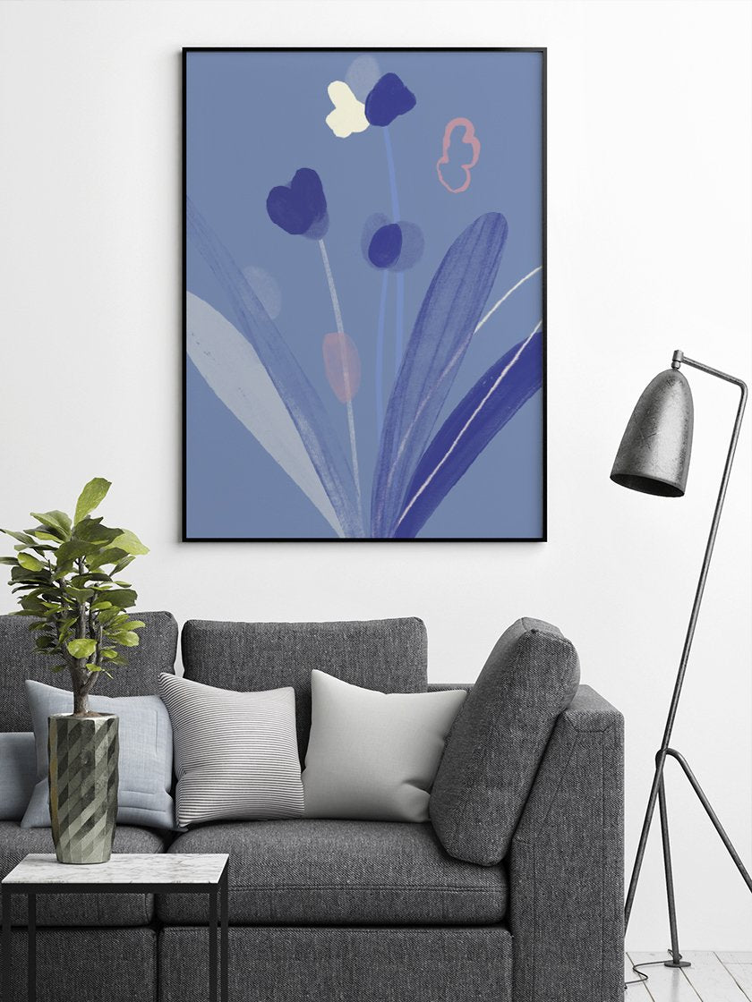 project-nord-blooming-flowers-poster-in-interior-living-room