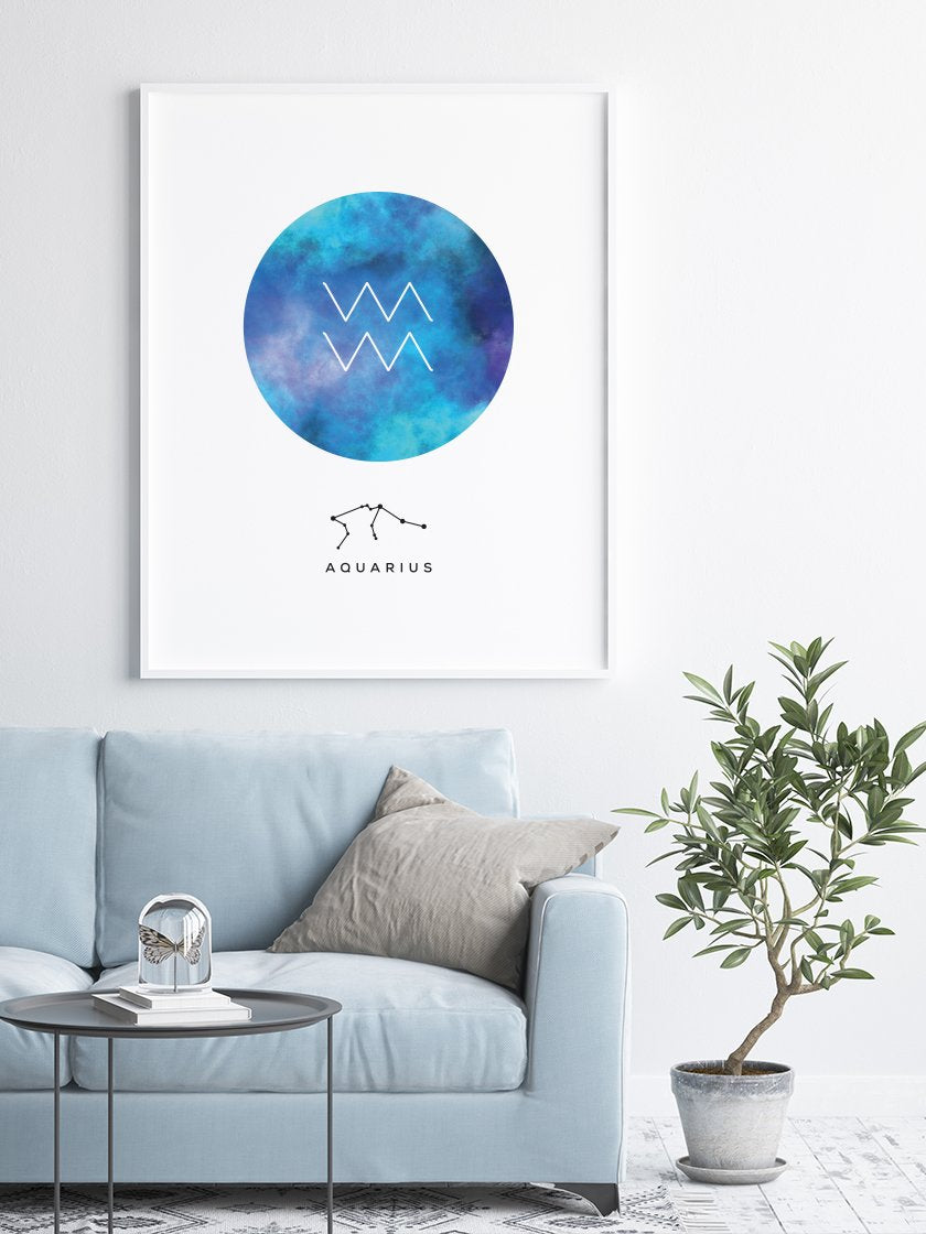 Aquarius - Aquarius Zodiac Sign Poster
