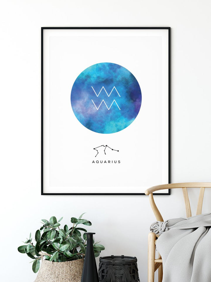 Aquarius - Aquarius Zodiac Sign Poster