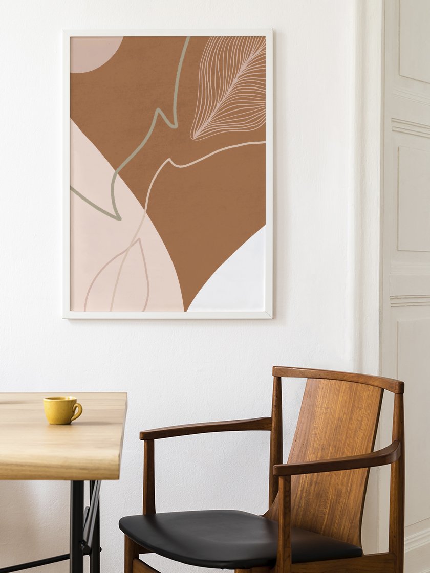 project-nord-autumn-shapes-burnt-orange-abstract-poster-in-dining-room
