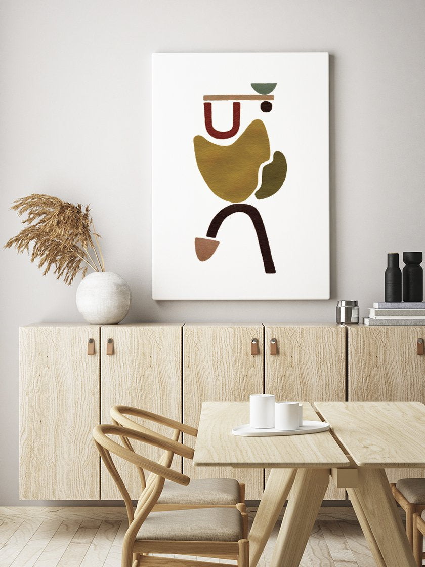 carrying-hand-painted-abstract-poster-in-interior-dining-room