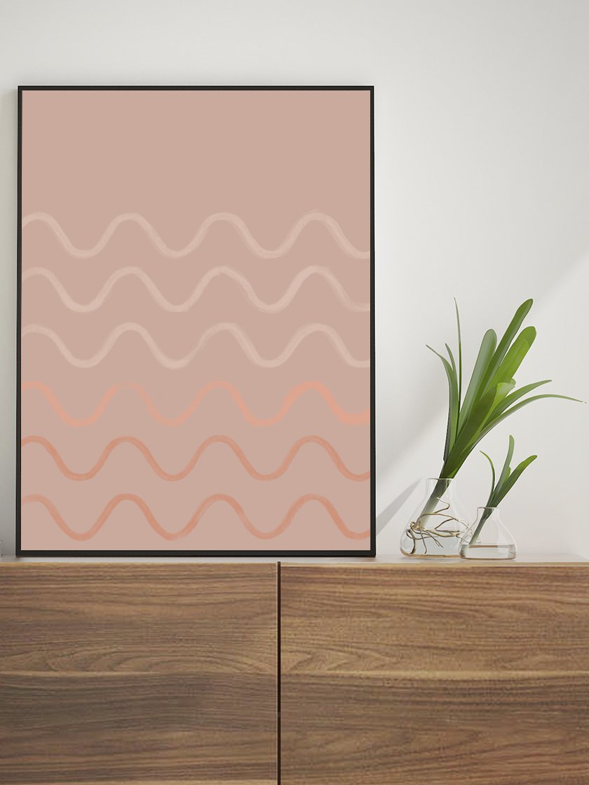 project-nord-crayon-waves-dusty-rose-poster-in-interior