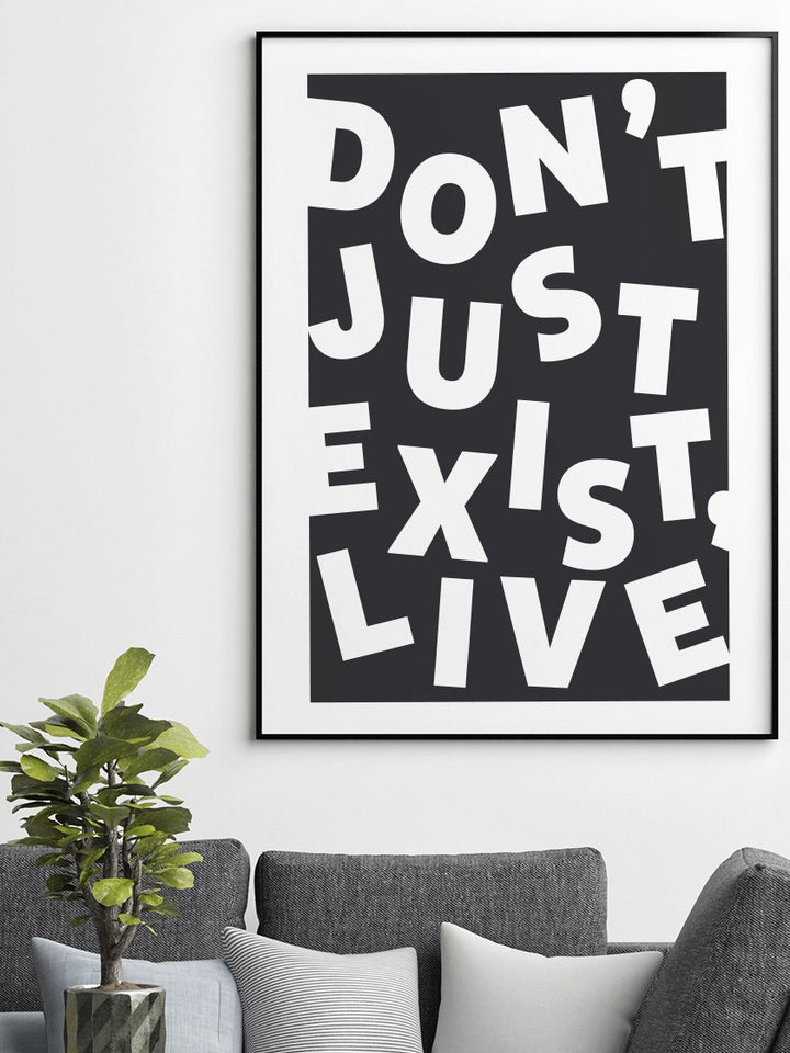 dont-just-exist-live-inspirational-poster-living-room-in-interior