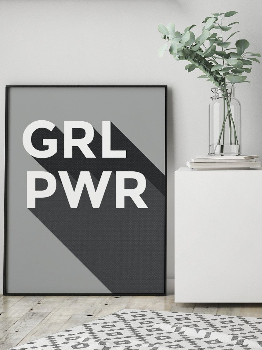 girl-power-poster-in-interior-living-room