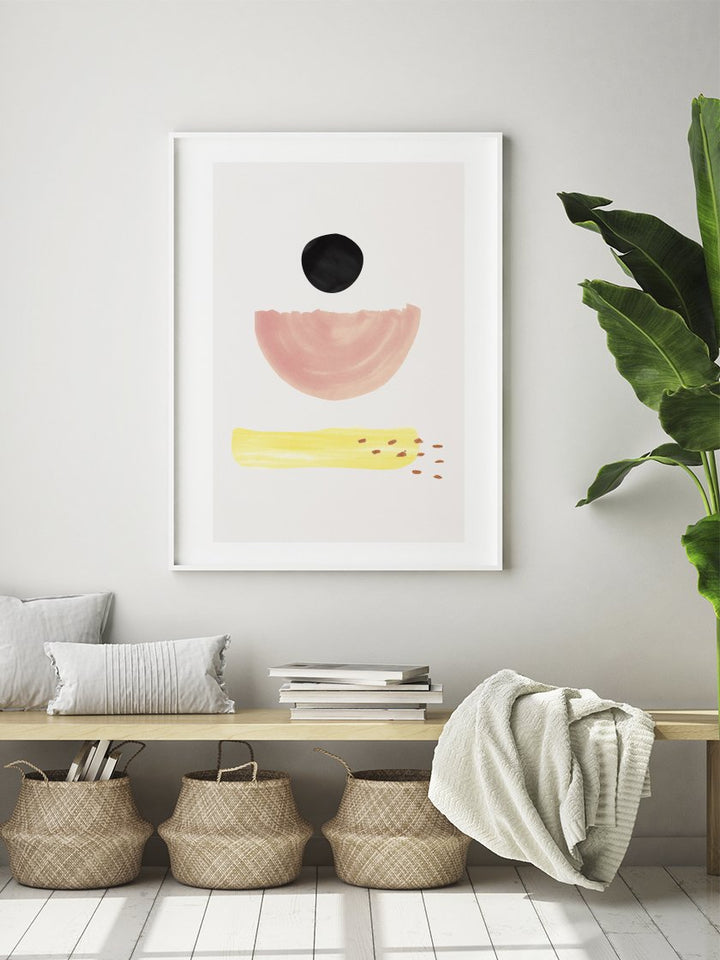 project-nord-la-palma-pastel-abstract-poster-in-interior-hallway