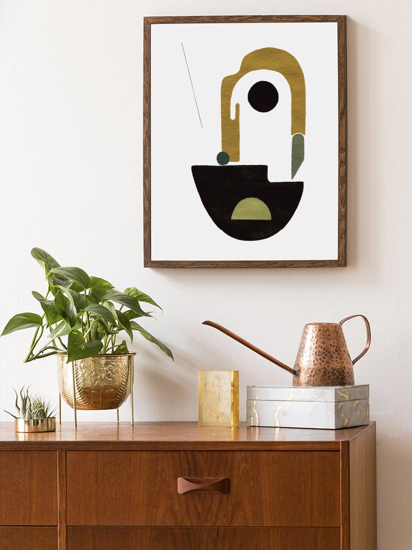 project-nord-mother-hand-painted-shapes-poster-in-interior-hallway