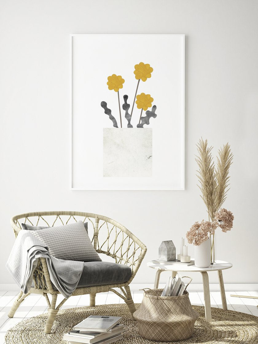 project-nord-dandelion-poster-in-interior-living-room