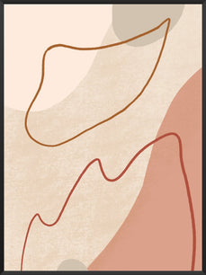 Minimalist Autumn - Beige Forms Poster