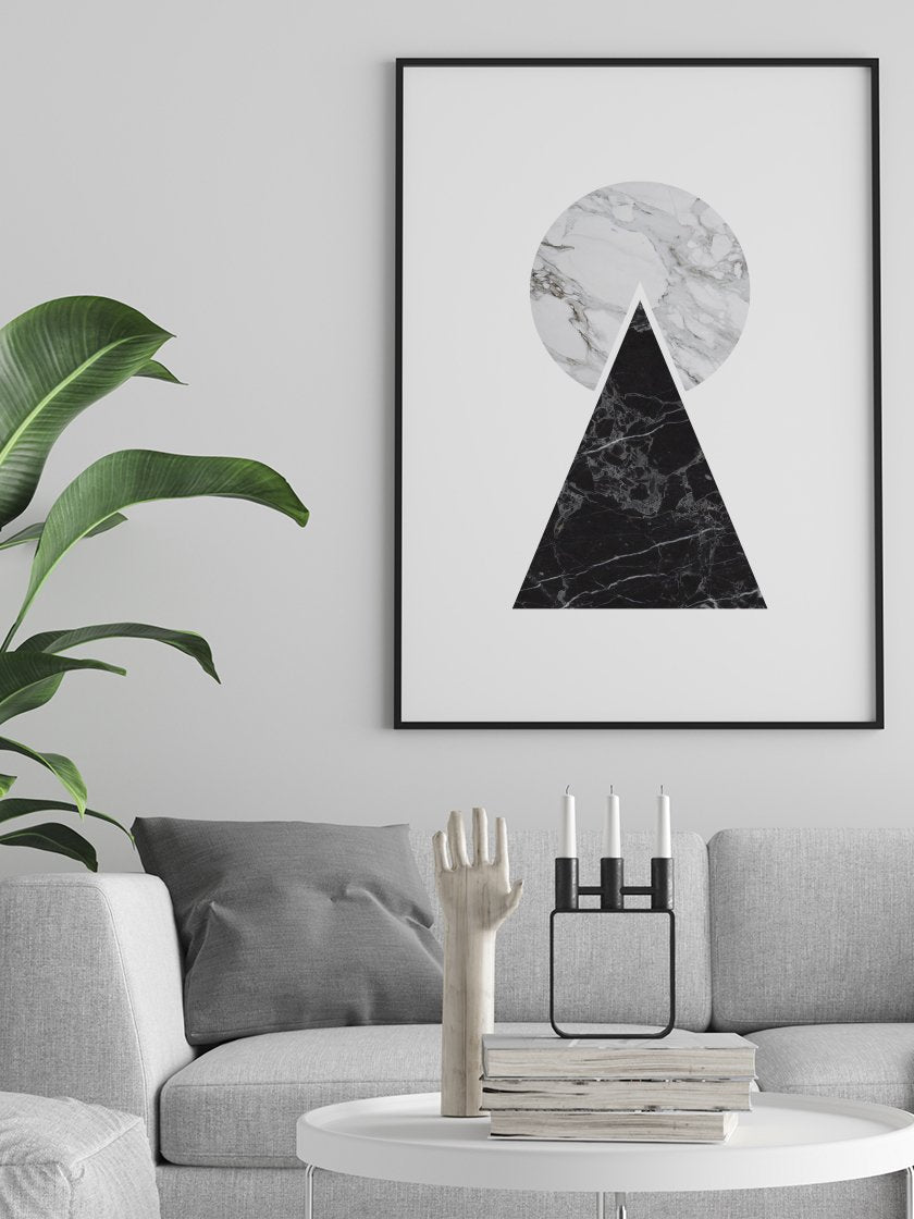 marble-pyramid-poster-in-interior