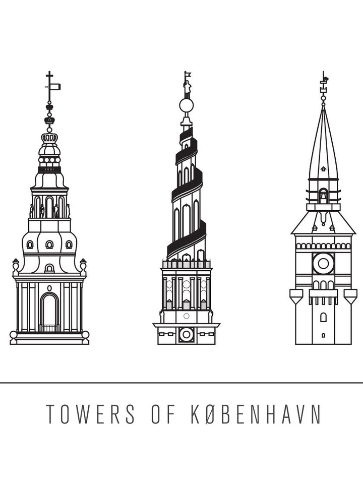6 Turmkonturen Kopenhagen - Poster