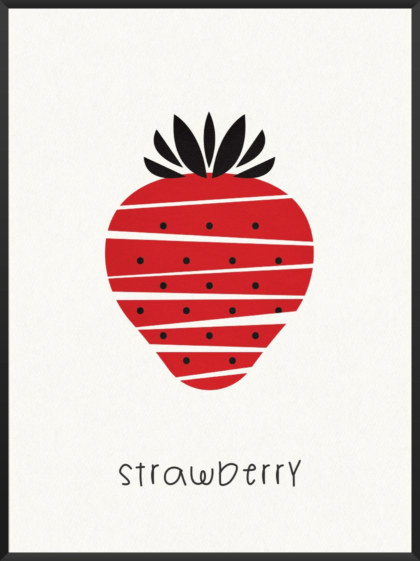 Strawberry - Erdbeer Kinderzimmer Poster