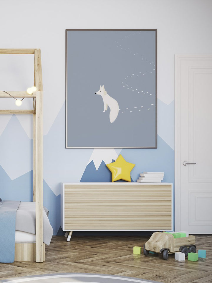 project-nord-the-walking-fox-kids-fox-poster-in-interior-kids-room